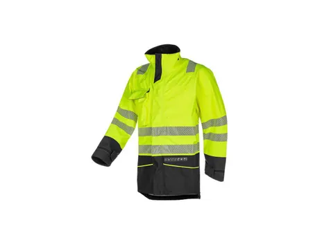 Sioen Torvik 7330 hi-vis regenjas, geel/grijs, maat M, per stuk