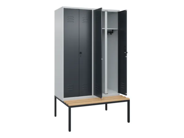locker voor scheiding van kleding,HxBxD 2120x1200x815mm,4vak