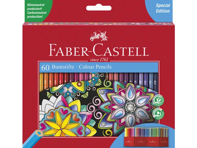 Kleurpotlood Faber Castell Castle Kartonnen Etui A 60 Stuks