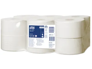 Toiletpapier Tork 1-laags Wit Advanced 110163 T2 Jumbo - 6