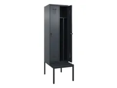 locker met bank,voor scheiding van kleding,HxBxD 2120x600x815mm,2vak
