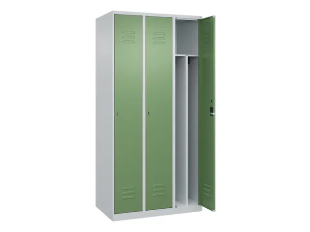 armoire vestiaire noir et blanc,HxlxP 1850x900x500mm,3compart.