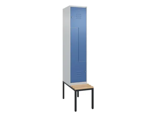 Z-garderobekast,HxBxD 2120x400x815mm,2vak,vak B 400mm,cil.-slot