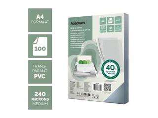 Voorblad Fellowes A4 Pvc 240 Micron Transparant - 6
