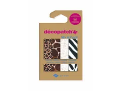 Hobbypapier Décopatch 30x40cm set à 4 vel thema dierenhuid