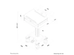 Neomounts MED-M100 Medisch mobiel werkstation - 17 inch - max 5 kg - g