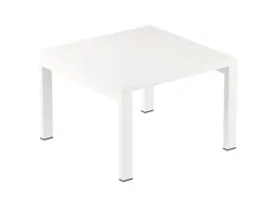 bijzettafel HxBxD 400x600x600mm vierkant 4voeten wit vierkante buis