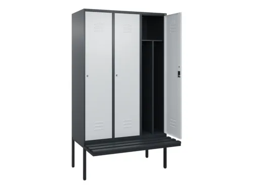 locker voor scheiding van kleding,HxBxD 2120x1200x815mm,3vak