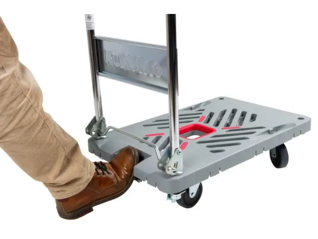 duwbeugelwagen,draagverm. 180kg,laadvl. LxB 740x465mm,kunststofplaat
