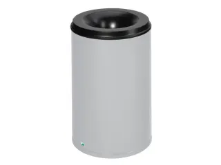 prullenmand zelfblussend 110 liter HxØ 750x465mm kop zwart grijs - 1