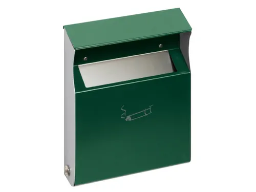 Wandasbak Groen Staalplaat 2 liter 300x230x60mm Overkapping slot