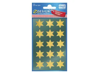 Etiket Z-design Christmas gouden sterren - 2 vel - 2