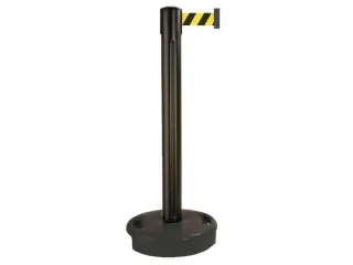 Afzetsysteem Paal Pvc 970x90mm Band Geel/Zwart Paal Zwart - 2