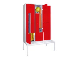 Z-garderobekast,HxBxD 2100x1200x800mm,RAL7035,front RAL3000 - 2