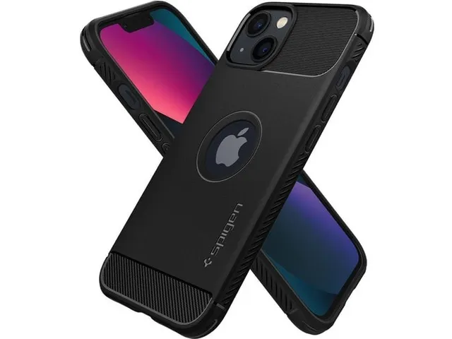 Spigen Case ACS03518 iPhone 13 Rugged Armor mat zwart