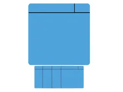 Magneet scrum 75x75mm lichtblauw 5 stuks
