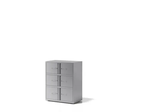 lockerkast,HxBxD 1000x800x470mm,1x6vakken,cil.-slot,sokkel