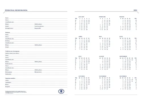 Agenda 2027 Ryam Executive Mundior 7dagen/2pagina's bordeaux