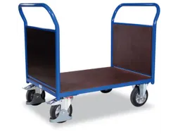 Platformwagen 1000kg Laadvlak Lxb 1225x800mm 2 Kopwanden Ral 5010
