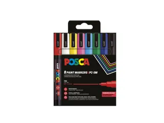 Verfstift Posca PC3M Fijne punt 0,9-1,3mm Assorti Set à 8 Stuks - 9