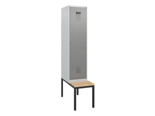 locker met bank,HxBxD 1950x400x815mm,1vak,vak B 400mm,cilinderslot