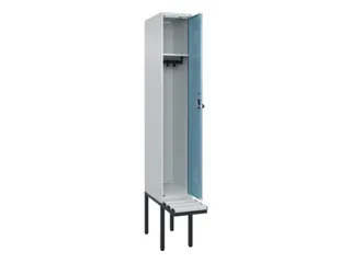 locker met bank,HxBxD 2120x300x815mm,1vak,vak B 300mm,draaigrendel - 1