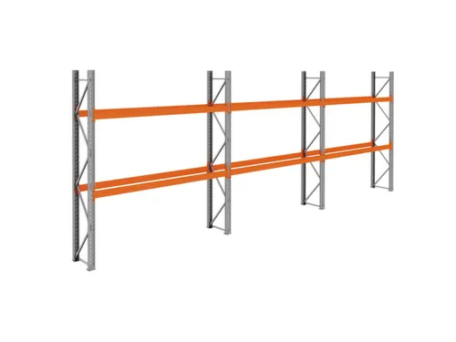palletstelling,basis+2xaanbouw,HxBxD 3360x8500x750mm,vakl. 3000kg
