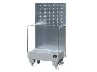 verrijdbare opvangbak,v. 2x60l vat,opvangvol. 60l,HxBxD 1685x890x570mm - 1