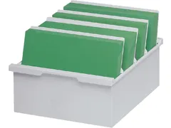 Kaartenbak Exacompta A4 kunststof grijs