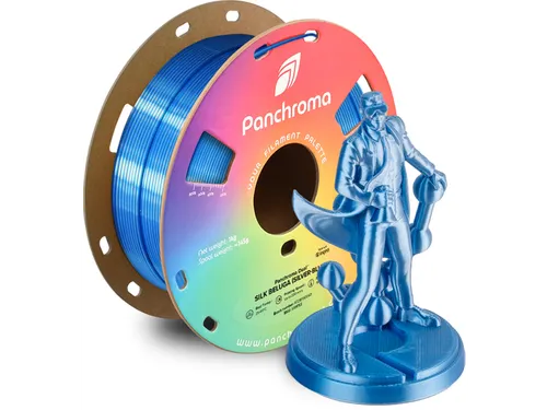 PLA Dual Silk 1,75mm Zilver-blauw 1kg Panchroma 3D Filament