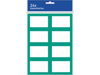 Boeketiket Kangaro 24 etiketten 3 vellen van 8 stuks groen - 1
