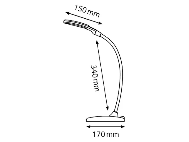 Lampe de bureau LED Hanza Twist noir