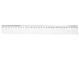 Liniaal Quantore 30cm kunststof transparant - 2