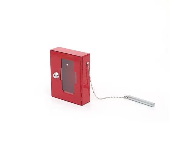 Q-Connect noodsleutelkast 12x4x15cm rood voor 1 sleutel