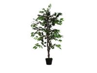 kunstplant vijgenboom H 1200mm polyester/hout pot kunststof zwart