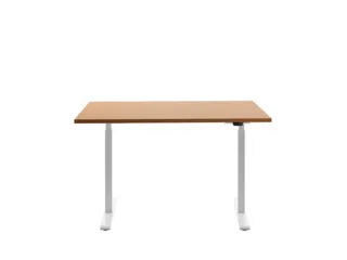 Elektrisch ihv bureau,HxBxD 700-1200x1200x800mm,blad beuken,T-voet wit - 1