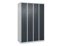 Z-garderobekast,HxBxD 1850x1200x500mm,vak B 150/300mm,cil.-slot