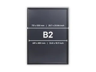 Kliklijst Europel Economy B2 50X70Cm 25Mm Zwart - 5