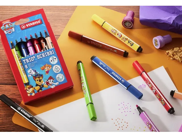 Viltstift STABILO Trio Scribbi PAW Patrol 8 stuks