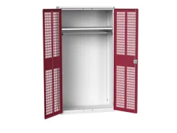 Lockerkast 2000x1050x550mm 1 vak, dubbele ventilatiedeur, RAL3004