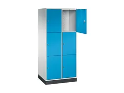 grootvolume-lockersysteem,RAL 7035/RAL 5012,HxBxD 1950x820x600mm
