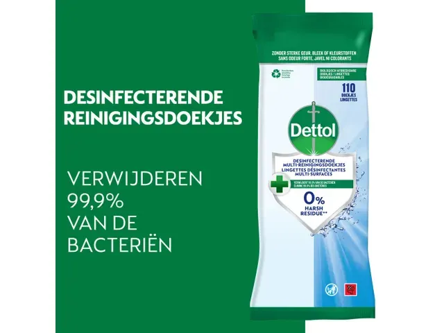 Dettol Reinigingsdoekjes Desinfecterend Cleanser 110 doekjes