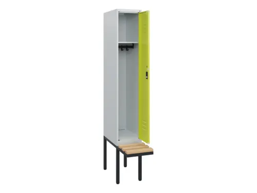 locker met bank,HxBxD 1950x300x815mm,1vak,vak B 300mm,cil.-slot