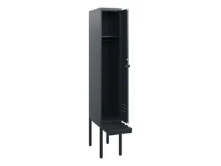locker met bank,HxBxD 1950x300x815mm,1vak,vak B 300mm,draaigrendel - 2