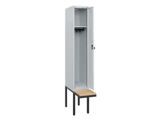 locker met bank,HxBxD 1950x300x815mm,1vak,vak B 300mm,draaigrendel - 1