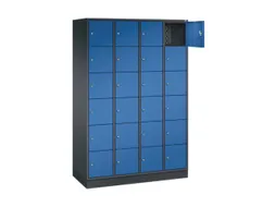 lockerkast,HxBxD 1950x1220x500mm,4x6vakken,cil.-slot,sokkel