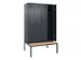locker met bank,voor scheiding van kleding,HxBxD 2120x1200x815mm,4vak