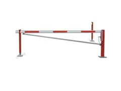 afzetting,totale B 5m,boom aluminium rood/wit