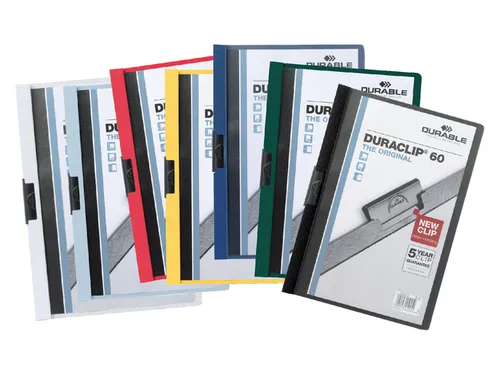 Klemmap Durable Duraclip A4 6mm 60 vellen zwart