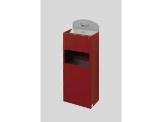 Combi-Asbak 500x200x125mm Achterwand Verzinkt Rood - 2